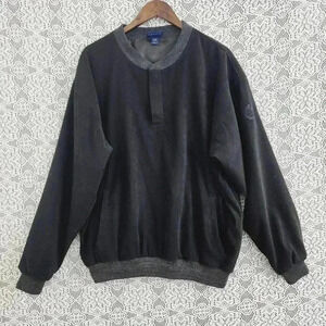 Vintage Sunderland Of Scotland Made in USA Henley Pullover Jacket Men's L Black